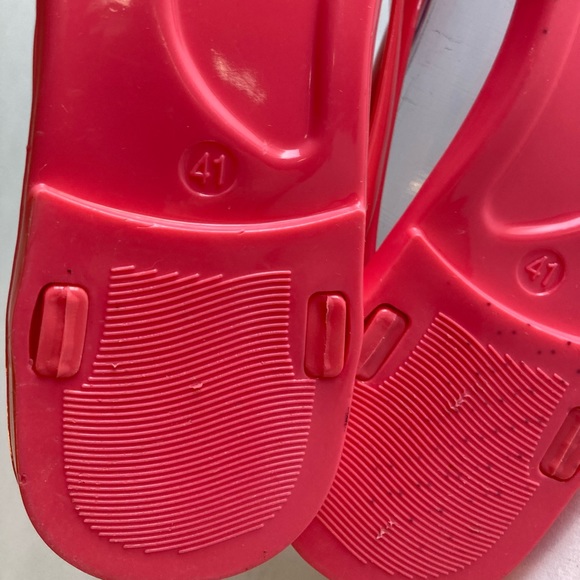 Michael Kors Ultra Pink Jelly Flip Flops size 10.5 - Picture 7 of 14